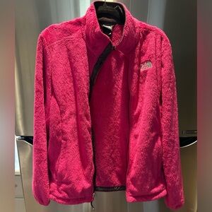 The North Face pink zip up jacket size L